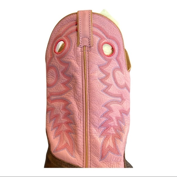 NWT Masterson sz 6 pink brown leather embroidered cowgirl boots - Picture 10 of 16